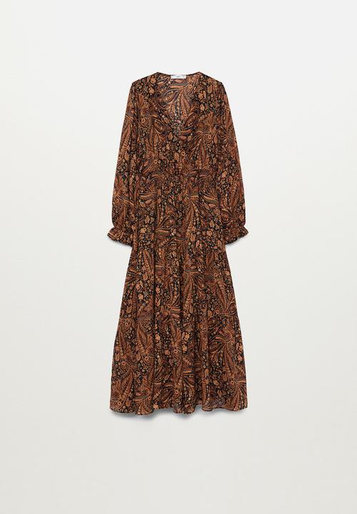 MANGO - Dress oslo - brown