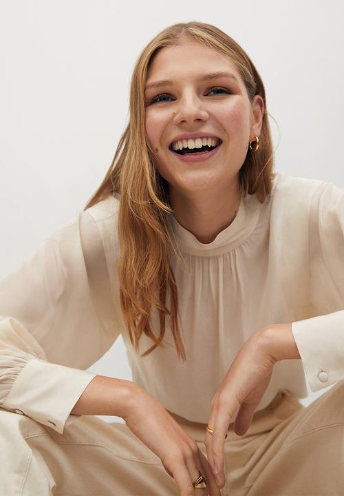 MANGO - Blouse masi - neutral