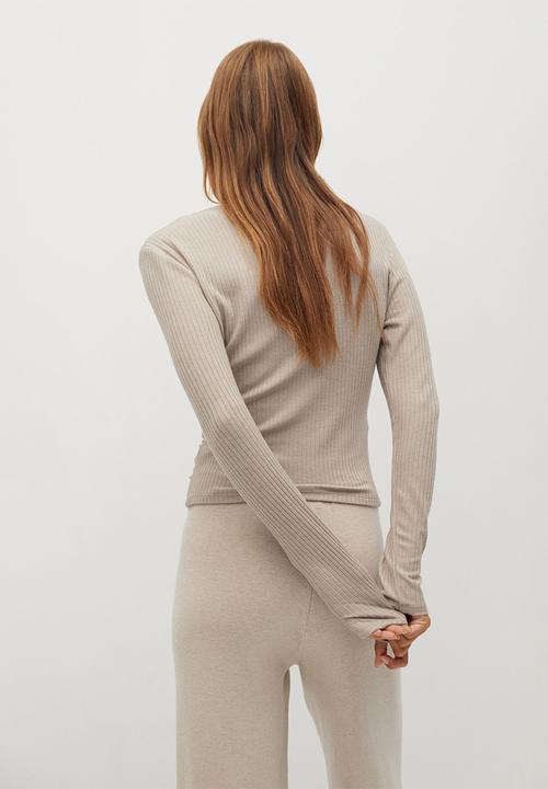 MANGO - T-shirt baila - pastel grey
