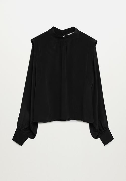 MANGO - Blouse masi - black