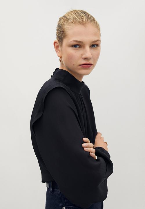 MANGO - Blouse masi - black