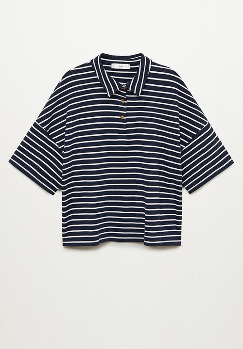 MANGO - T-shirt polera - navy