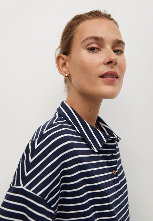 MANGO - T-shirt polera - navy
