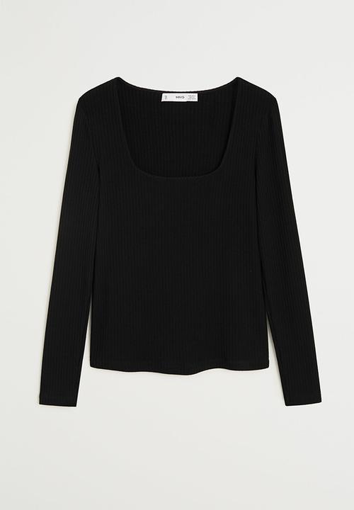 MANGO - T-shirt berta - black