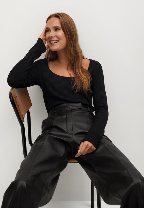 MANGO - T-shirt berta - black