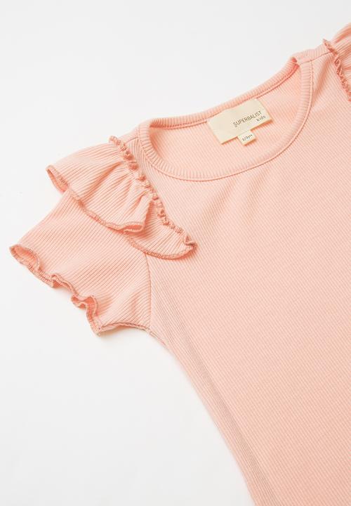 Superbalist Kids - Younger girls flounce sleeve top - pink