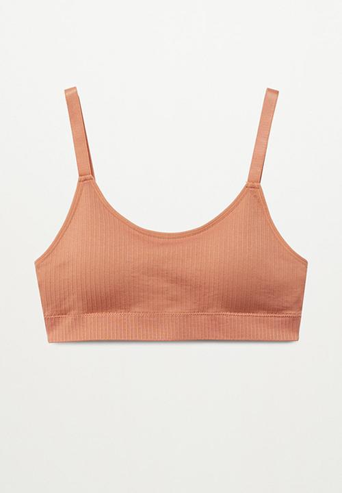 MANGO - Top bra mid impact claudi - light pastel orange