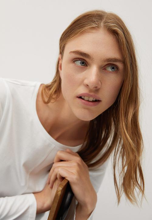 MANGO - T-shirt iris - white