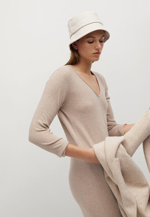 MANGO - Dress rolly - beige