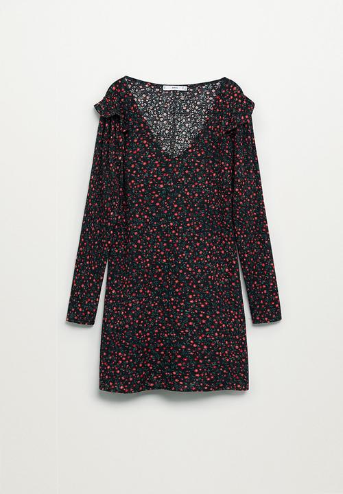 MANGO - Dress andra - red & black