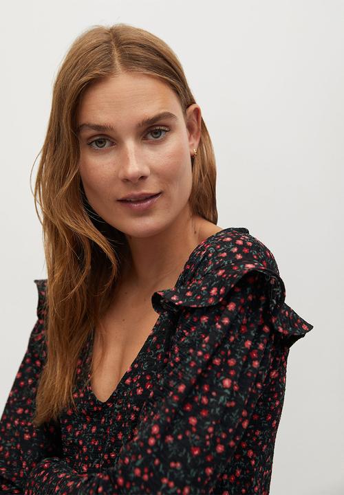 MANGO - Dress andra - red & black