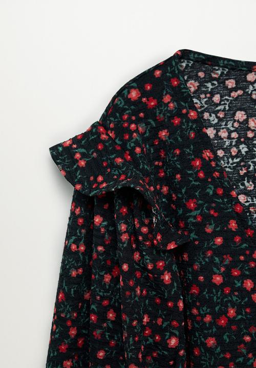 MANGO - Dress andra - red & black