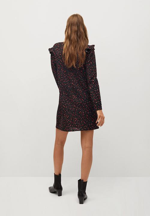 MANGO - Dress andra - red & black