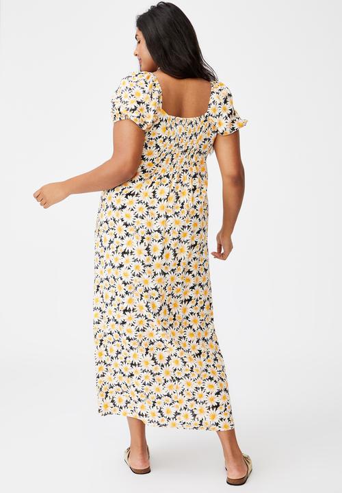 Cotton On - Curve woven casey midi dress - josie daisy black