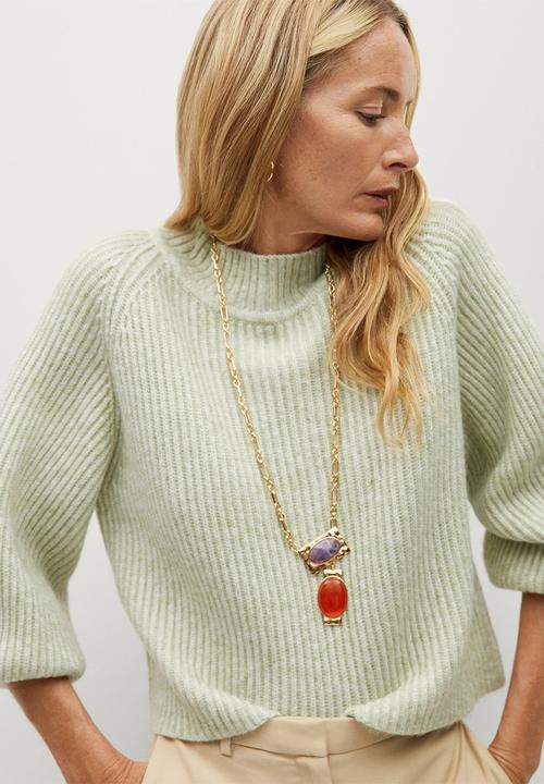 MANGO - Sweater merlo - pastel green