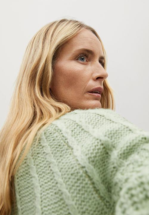 MANGO - Sweater handia - light pastel green