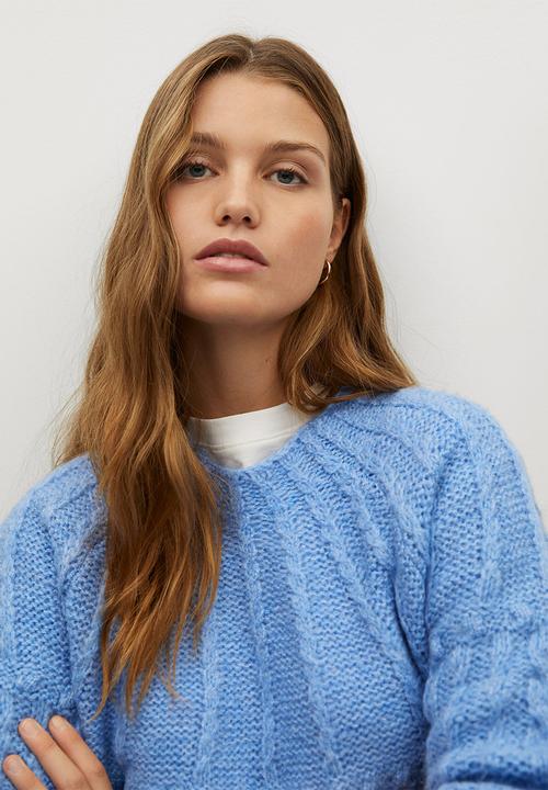 MANGO - Sweater handia - light pastel blue