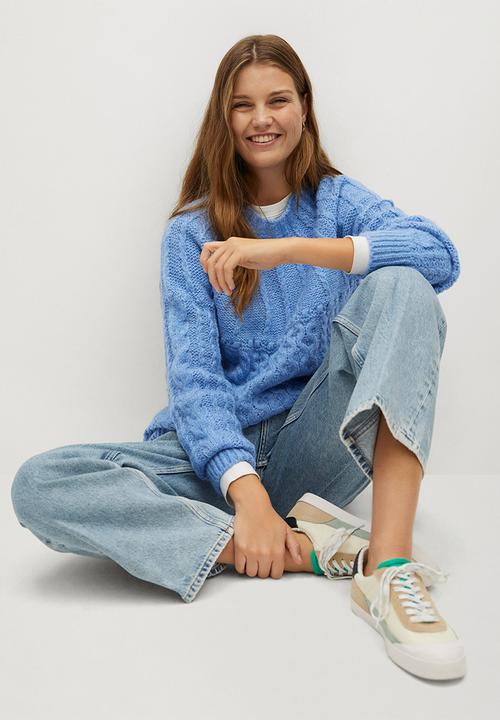 MANGO - Sweater handia - light pastel blue