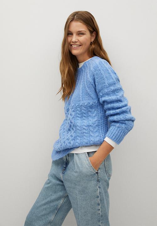 MANGO - Sweater handia - light pastel blue