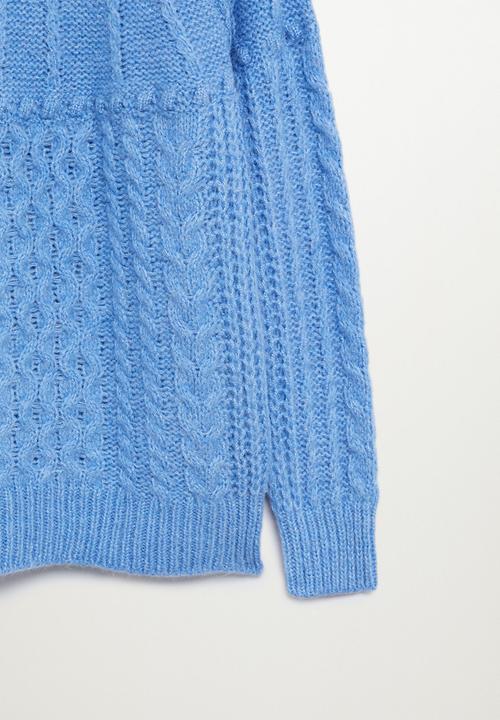 MANGO - Sweater handia - light pastel blue
