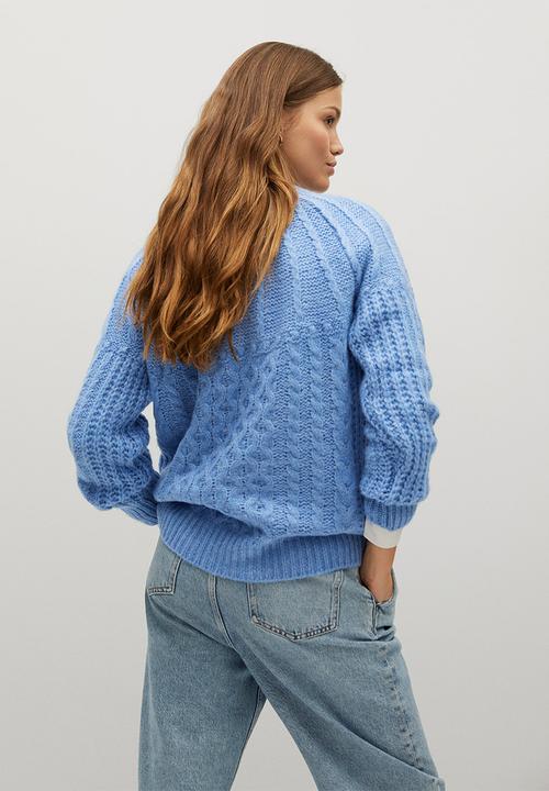 MANGO - Sweater handia - light pastel blue