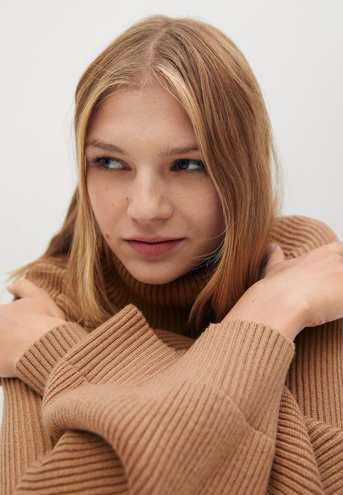 MANGO - Sweater palmer - medium brown