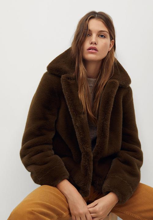 MANGO - Jacket wood - brown