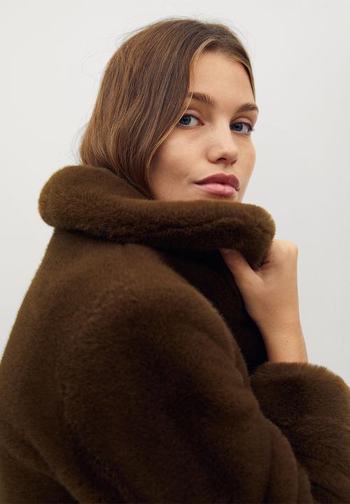 MANGO - Jacket wood - brown
