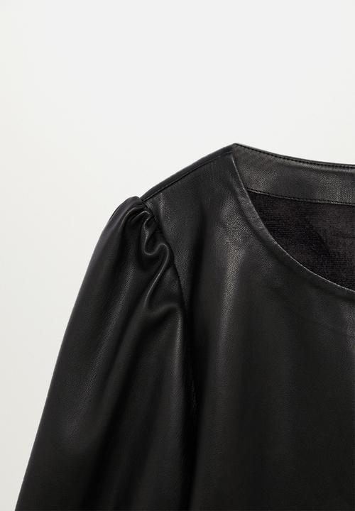 MANGO - Blouse drake - black