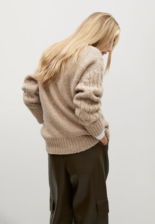 MANGO - Sweater manati - medium brown