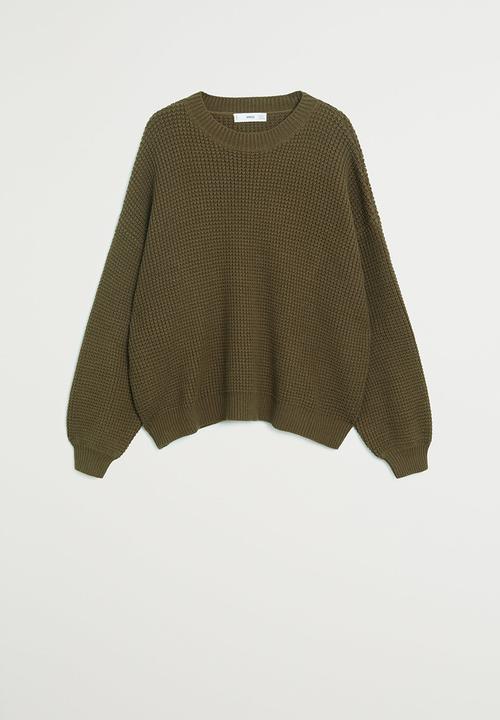 MANGO - Sweater grape - khaki