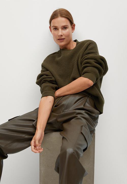 MANGO - Sweater grape - khaki