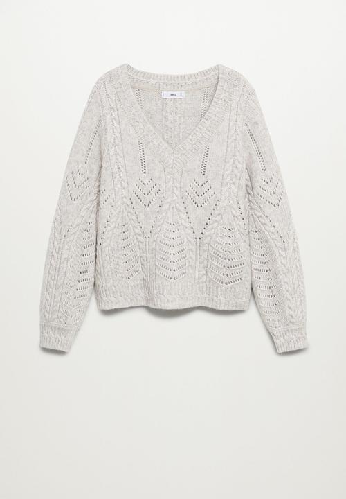 MANGO - Sweater rosetta - grey