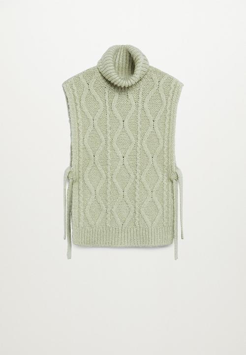 MANGO - Waistcoat manati - light pastel green