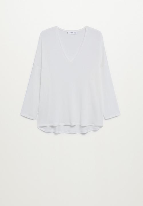 MANGO - T-shirt piceasy - white 