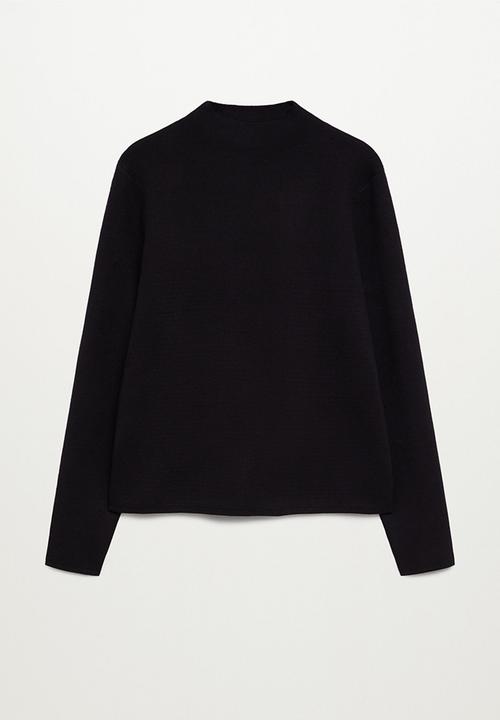 MANGO - Sweater chimney - black