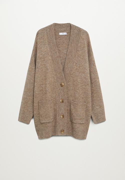 MANGO - Cardigan taldora - medium brown