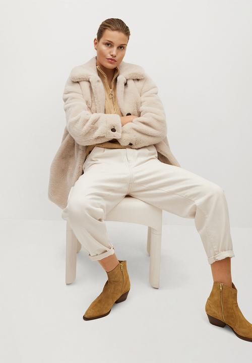 MANGO - Coat woodi - beige