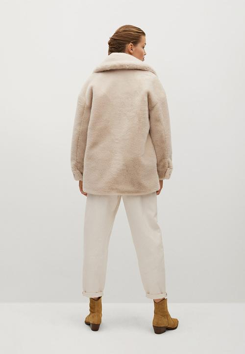 MANGO - Coat woodi - beige