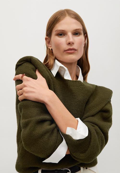 MANGO - Sweater rugby - khaki