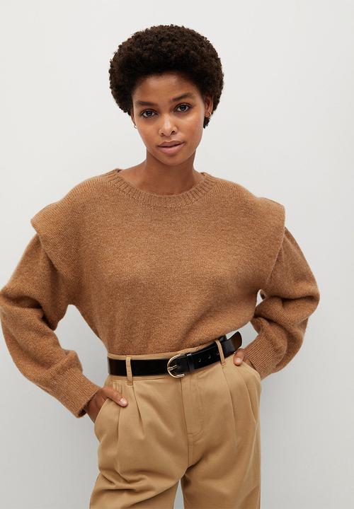 MANGO - Sweater rugby - medium brown