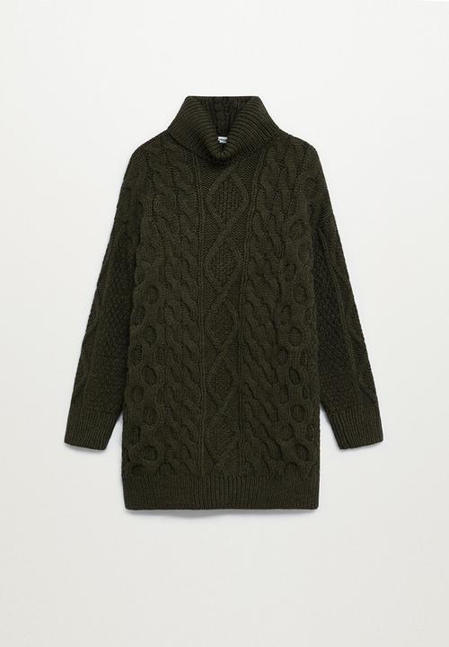 MANGO - Dress mara -khaki