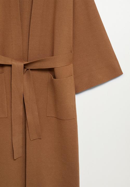 MANGO - Cardigan sol-a - medium brown