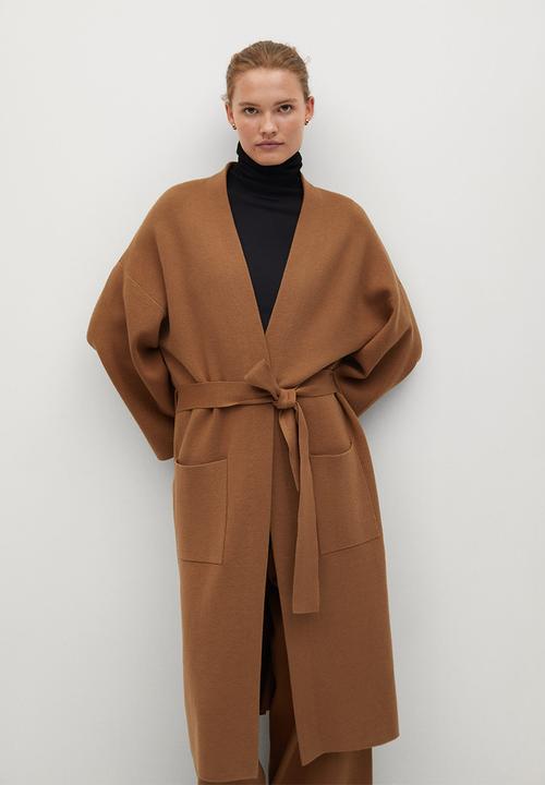 MANGO - Cardigan sol-a - medium brown