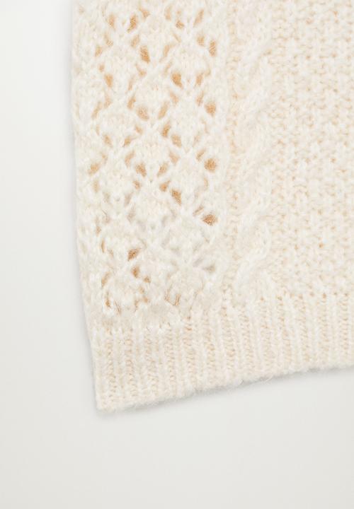 MANGO - Top selena - light beige