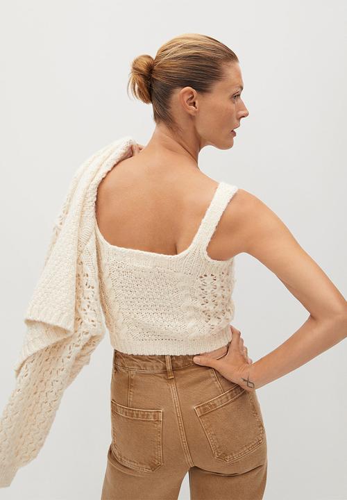 MANGO - Top selena - light beige