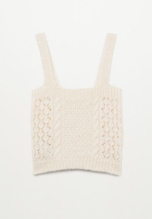 MANGO - Top selena - light beige
