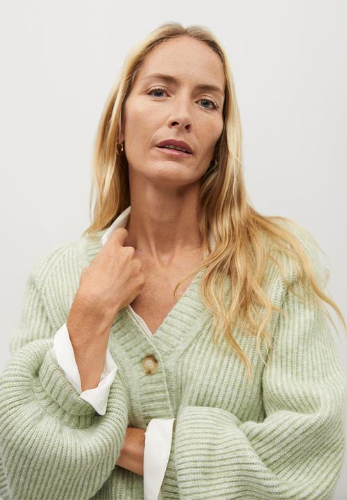 MANGO - Cardigan merlo - light pastel green