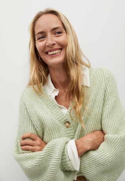MANGO - Cardigan merlo - light pastel green