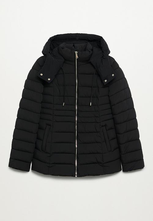 MANGO - Anorak poni - black